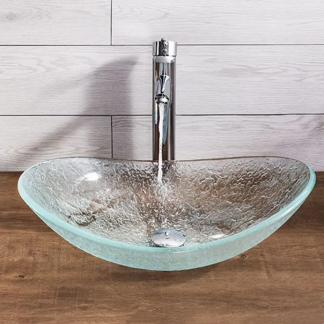Oval Vessel Sink Above Counter
